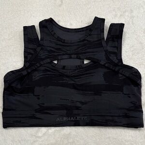 Alphalete Women's Dark Camo Patterned Sports Bra XS